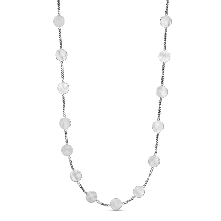 Hammered Necklace Silver