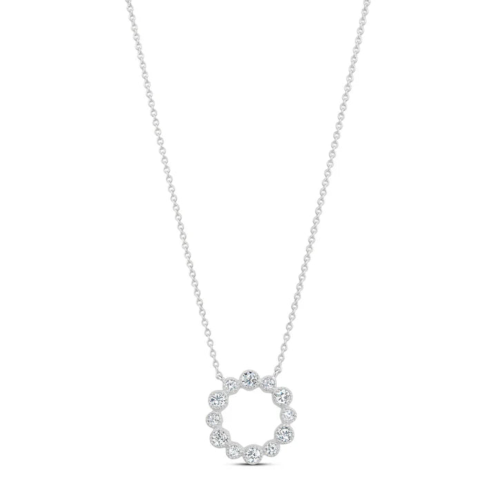 Milgrain Circle of Life in White