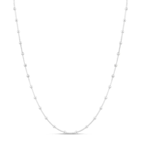 Bead Necklace in White