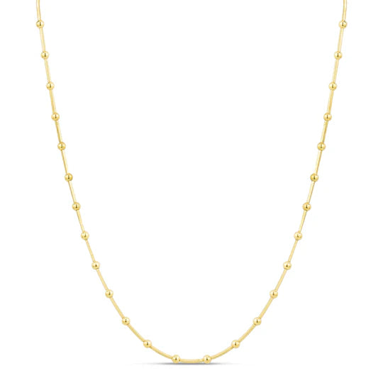 Bead Necklace in Yellow