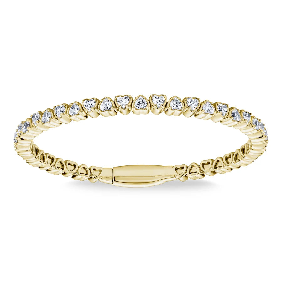MISS MIMI-Heart Tennis Bangle in Yellow