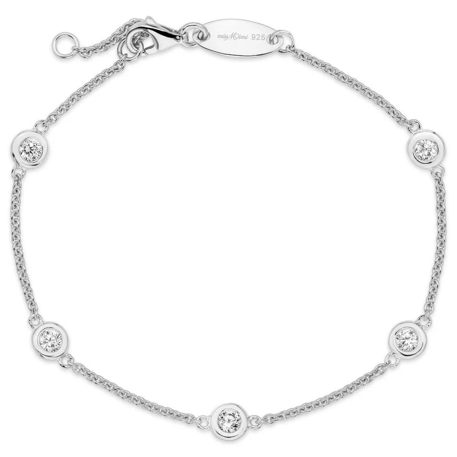 MM-Diamond by the yard Bracelet in White