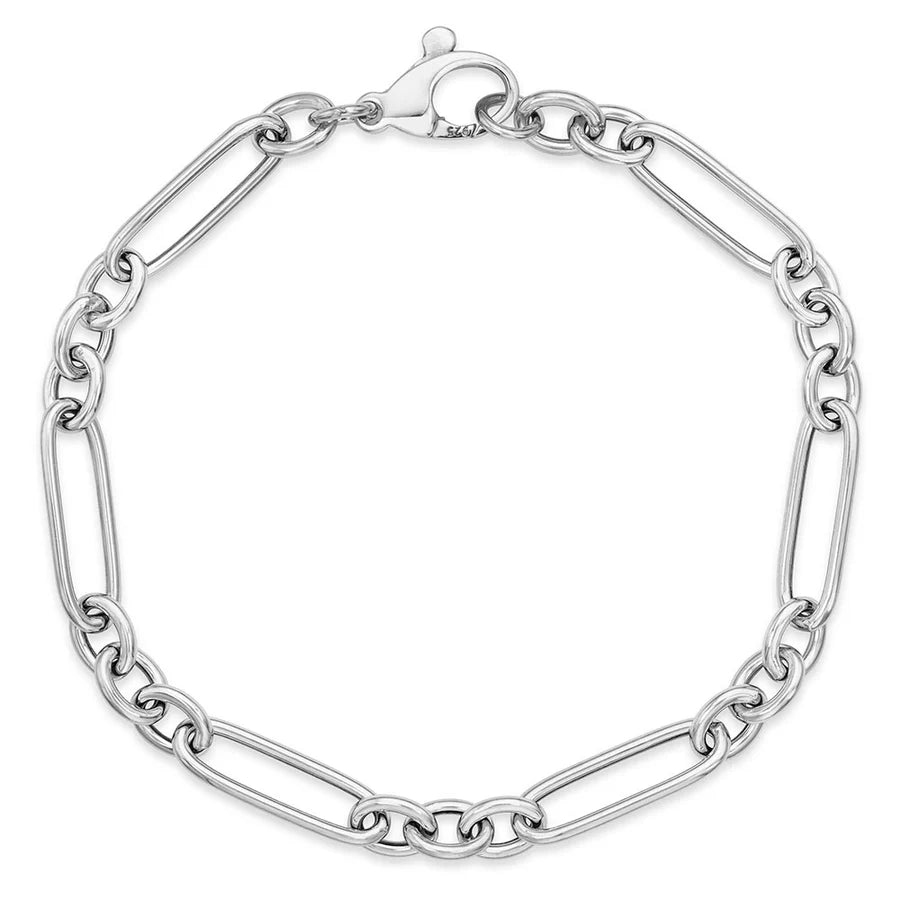 MM-Small Tube Paperclip Bracelet in White