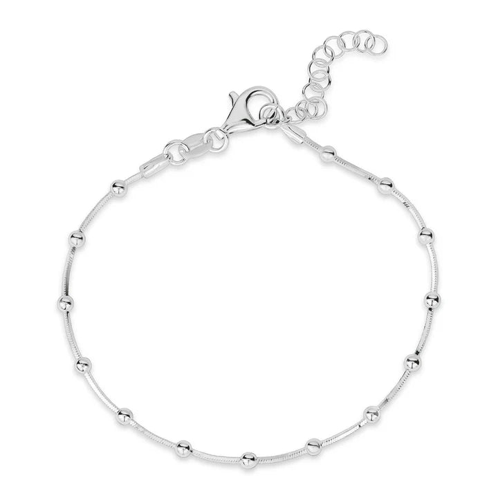 MISS MIMI-Bead Bracelet in White