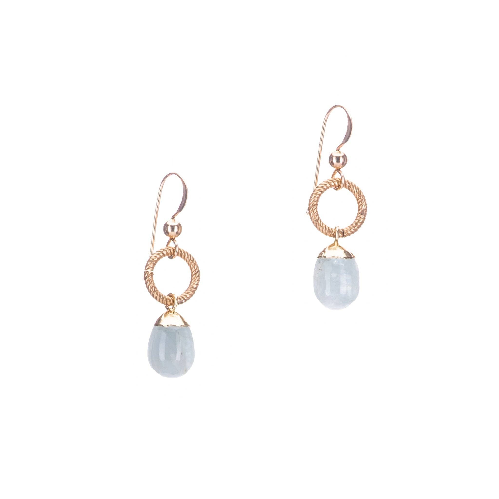 HG-SS26 Droplet Earrings: Aquamarine