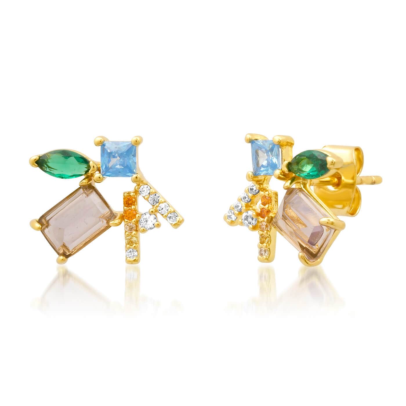 Mixed Shape Cluster Studs: Assorted