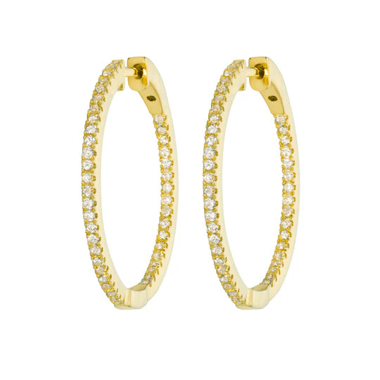 Medium Inside Out Hoop in Yellow