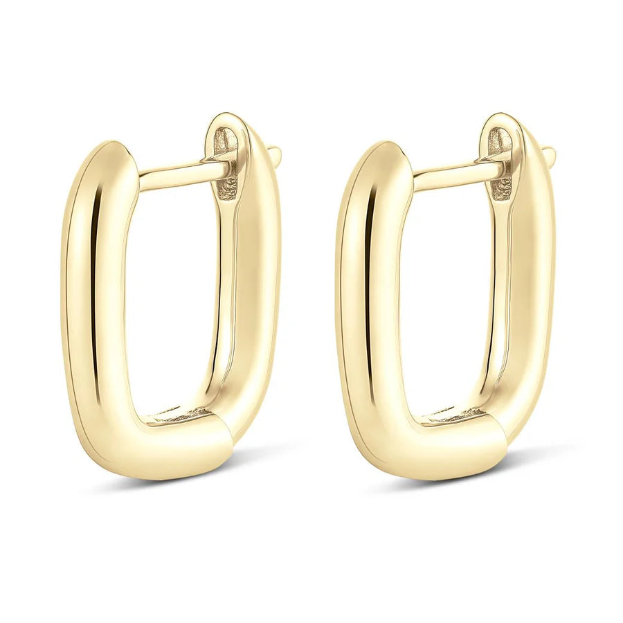 Be Square Earrings in Yellow