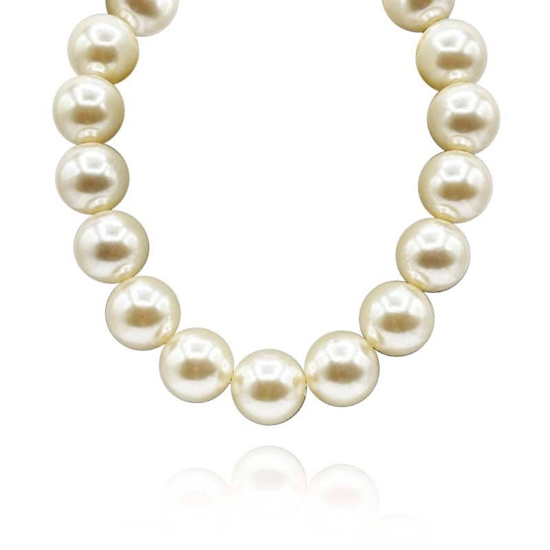Lucy Pearl Gumball Size Choker: 15 1/2" With 2" Extender