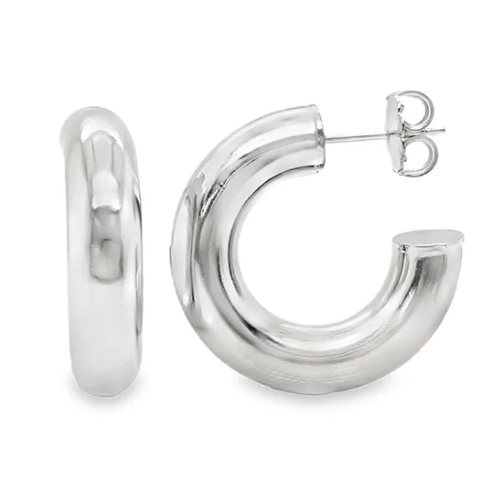 ASH-1Inch Silver Tube Hoops