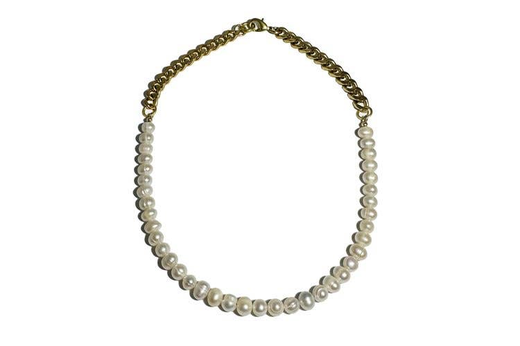 RH-PEARL & CURB NECKLACE