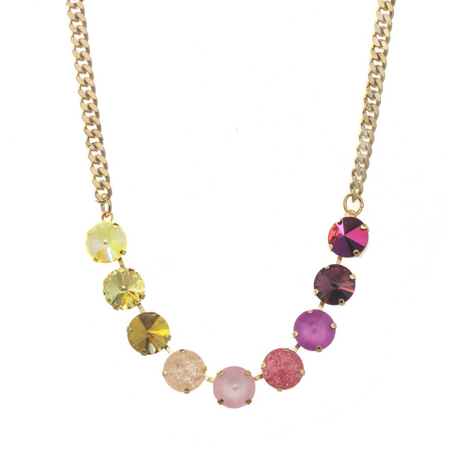 TOVA-Mini Sofia Necklace: Pink Ombre