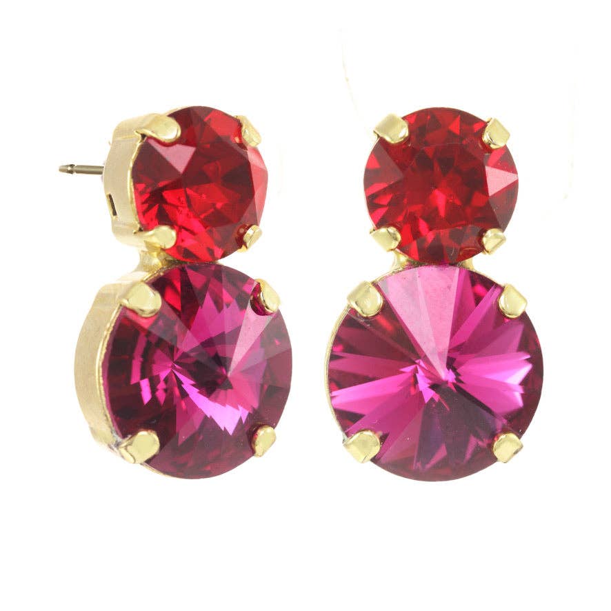 TOVA-Maegan Earrings: Red