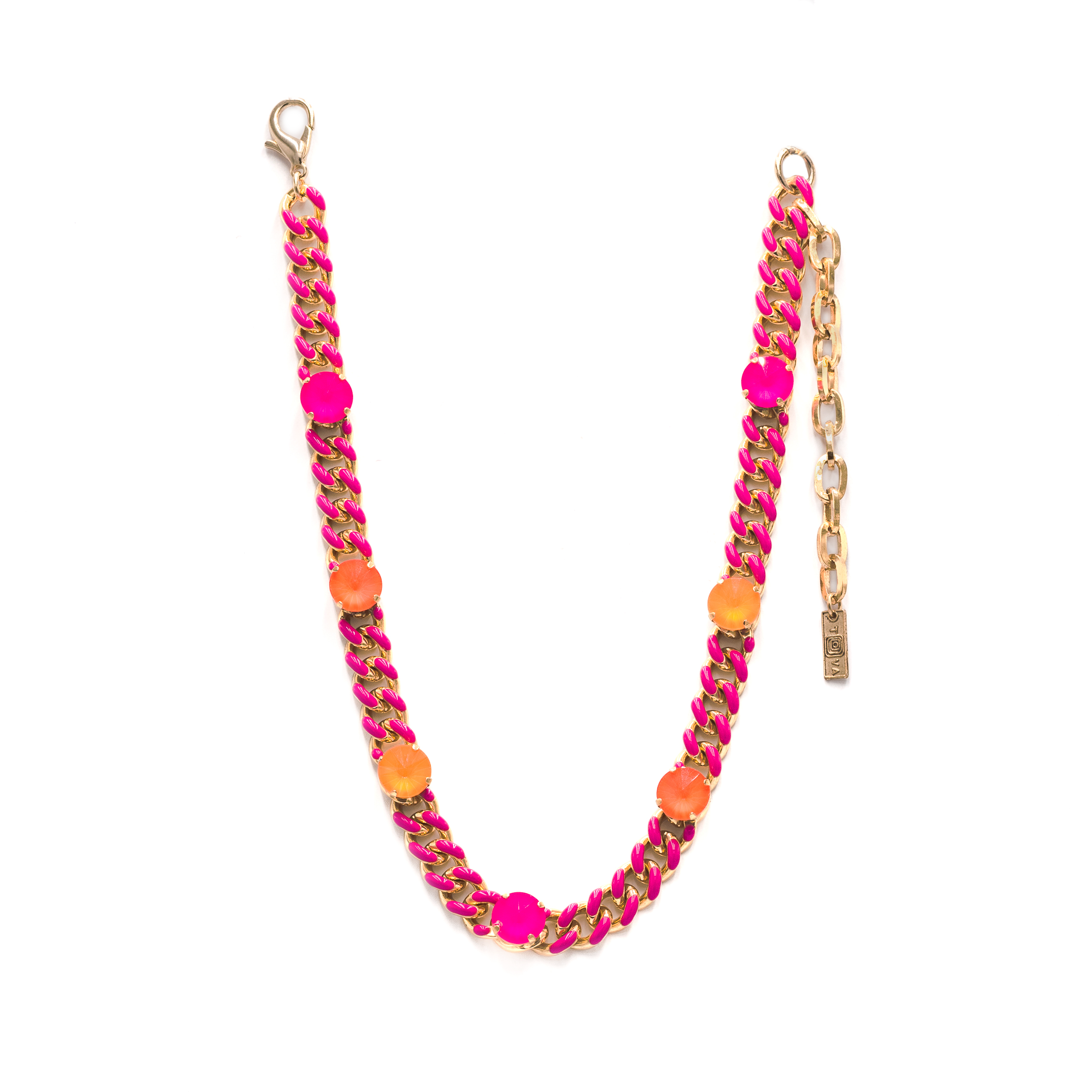 Galileu Necklace in Neons: Electric Pink