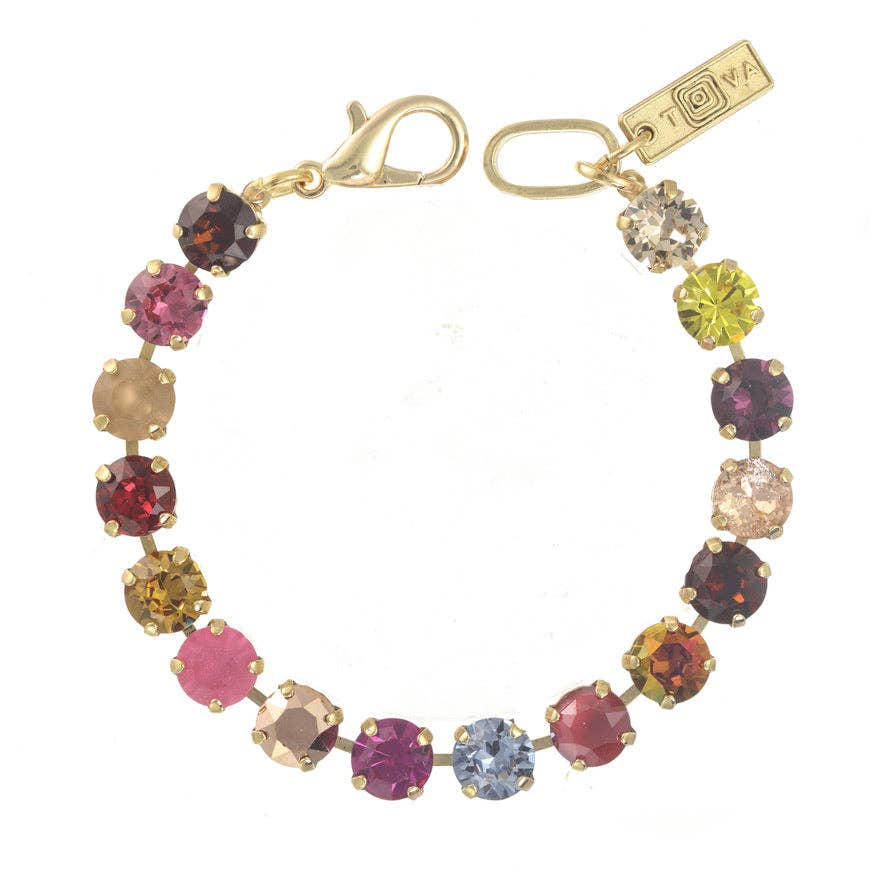 TOVA-Izzy Bracelet Red Mix: Medium: 7"