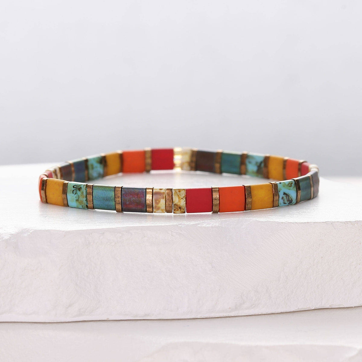 Romy - Bracelet de perles: L (17-20cm)