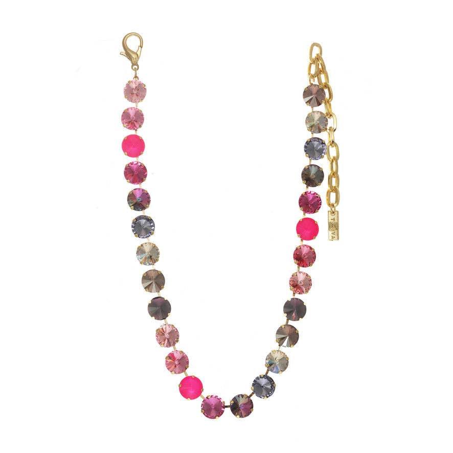 TOVA-The Sofia Necklace in Watermelon Mix: Pink Mix