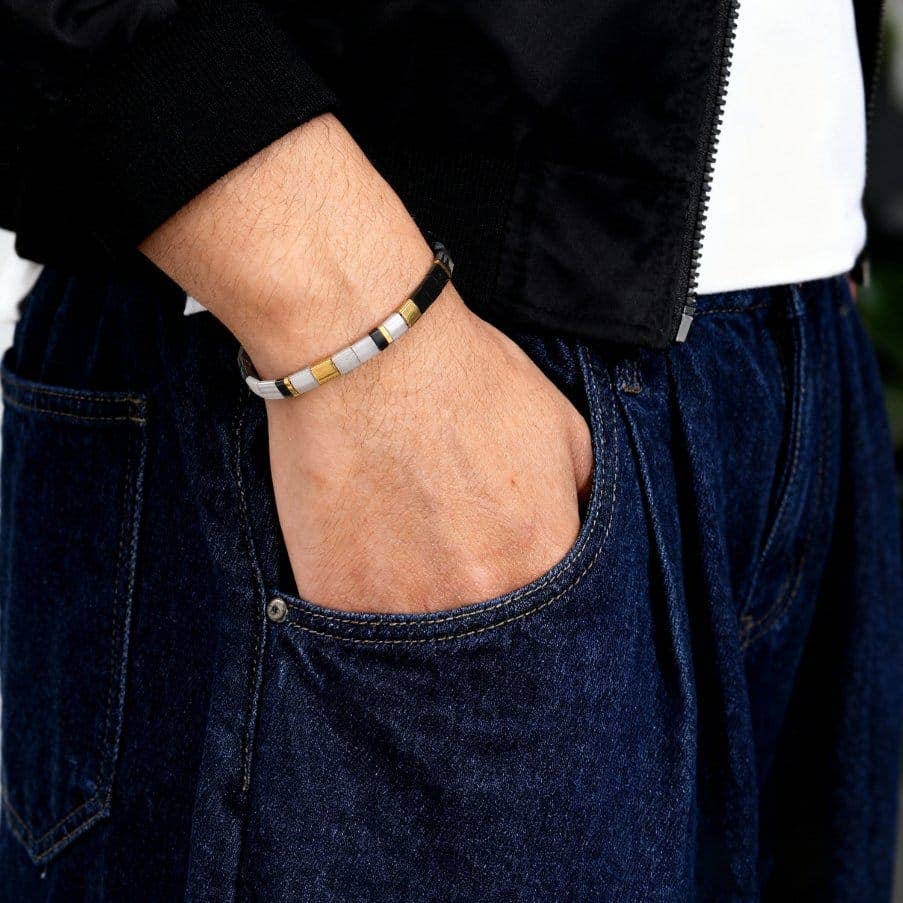 KOSS-Anna - Bracelet de perles (Pour Lui): M (17-20 cm)