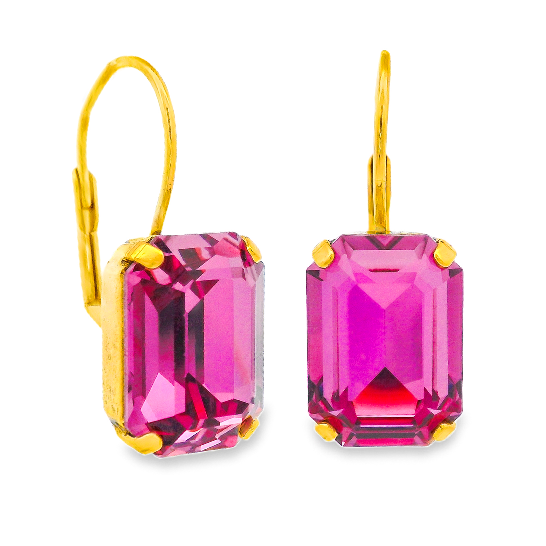 TOVA-Rubin Hook Earrings: Dark Rose