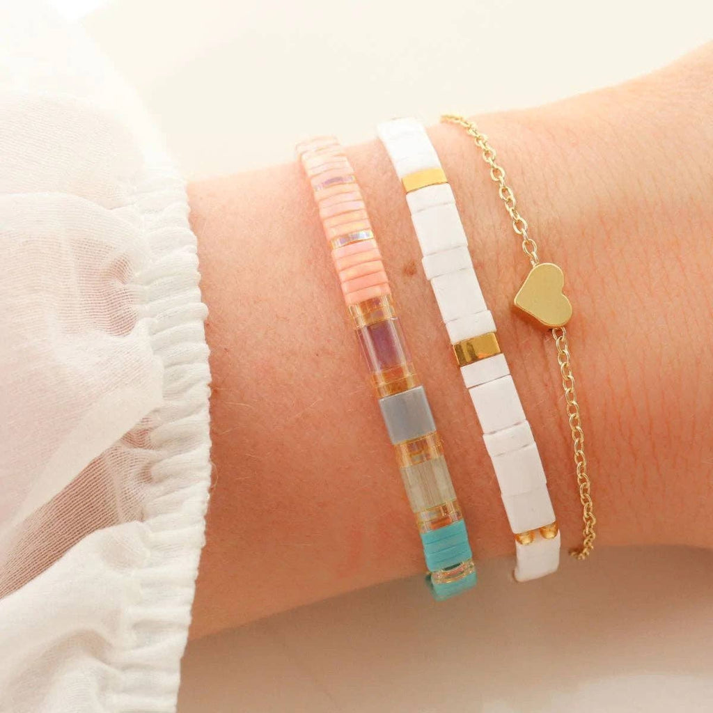 KOSS-Neige - Bracelet de perles: L/XL (17-20 cm)