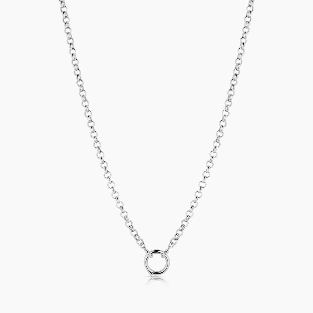Vienna Charm Necklace | 18-20 Inch: Rhodium Plated