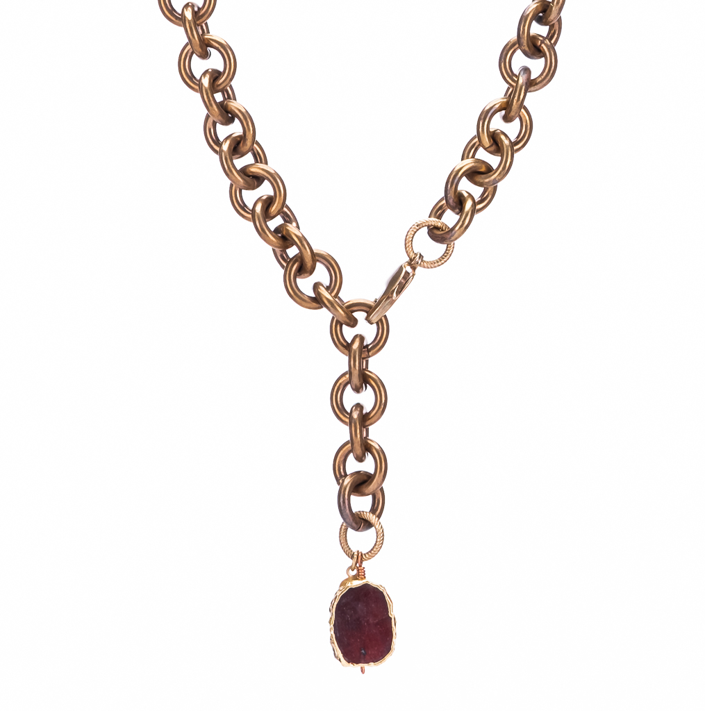 SS26 Knox Necklace: Garnet