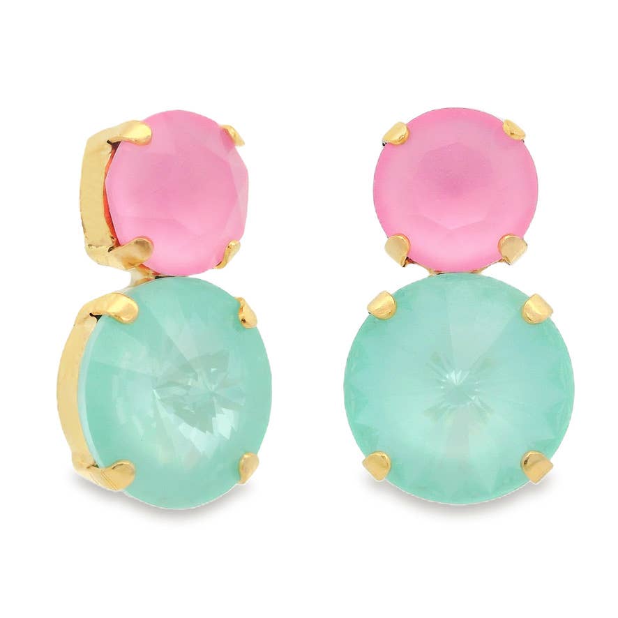 TOVA-Maegan Earrings in Fairy Dust: Ultra Mint