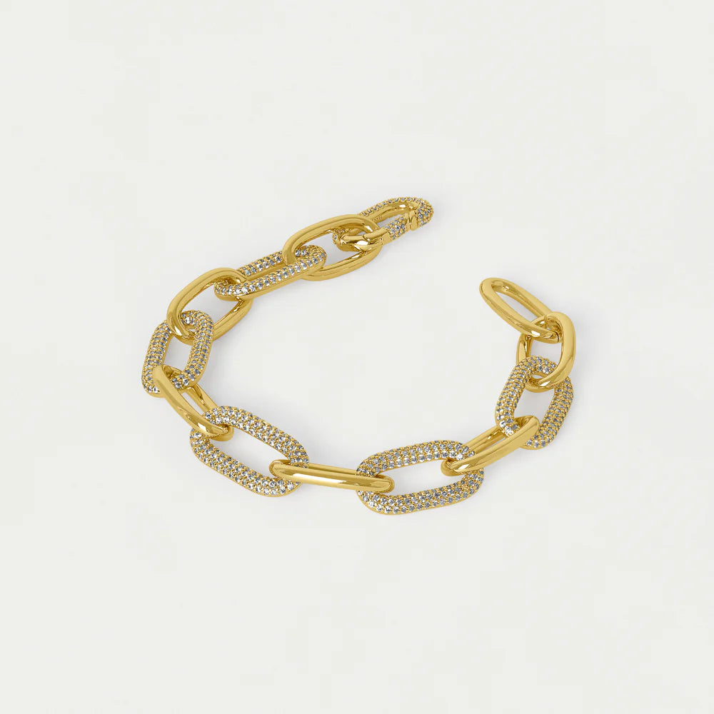 DD-Solene Pave Link Bracelet