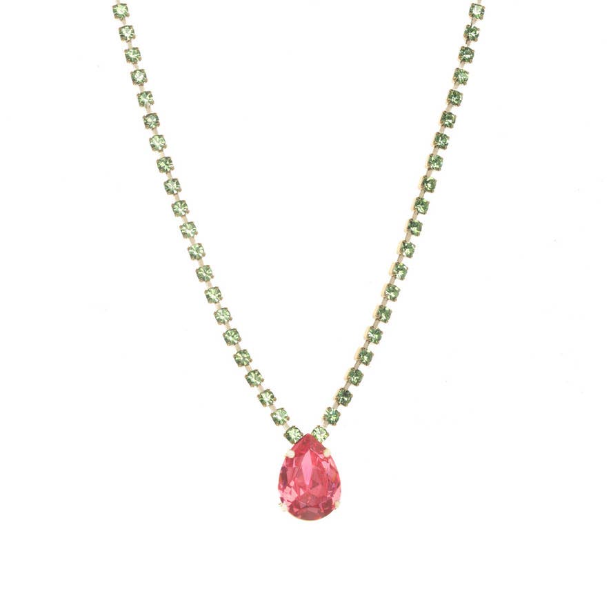 TOVA-Milli Necklace: Peridot/Rose