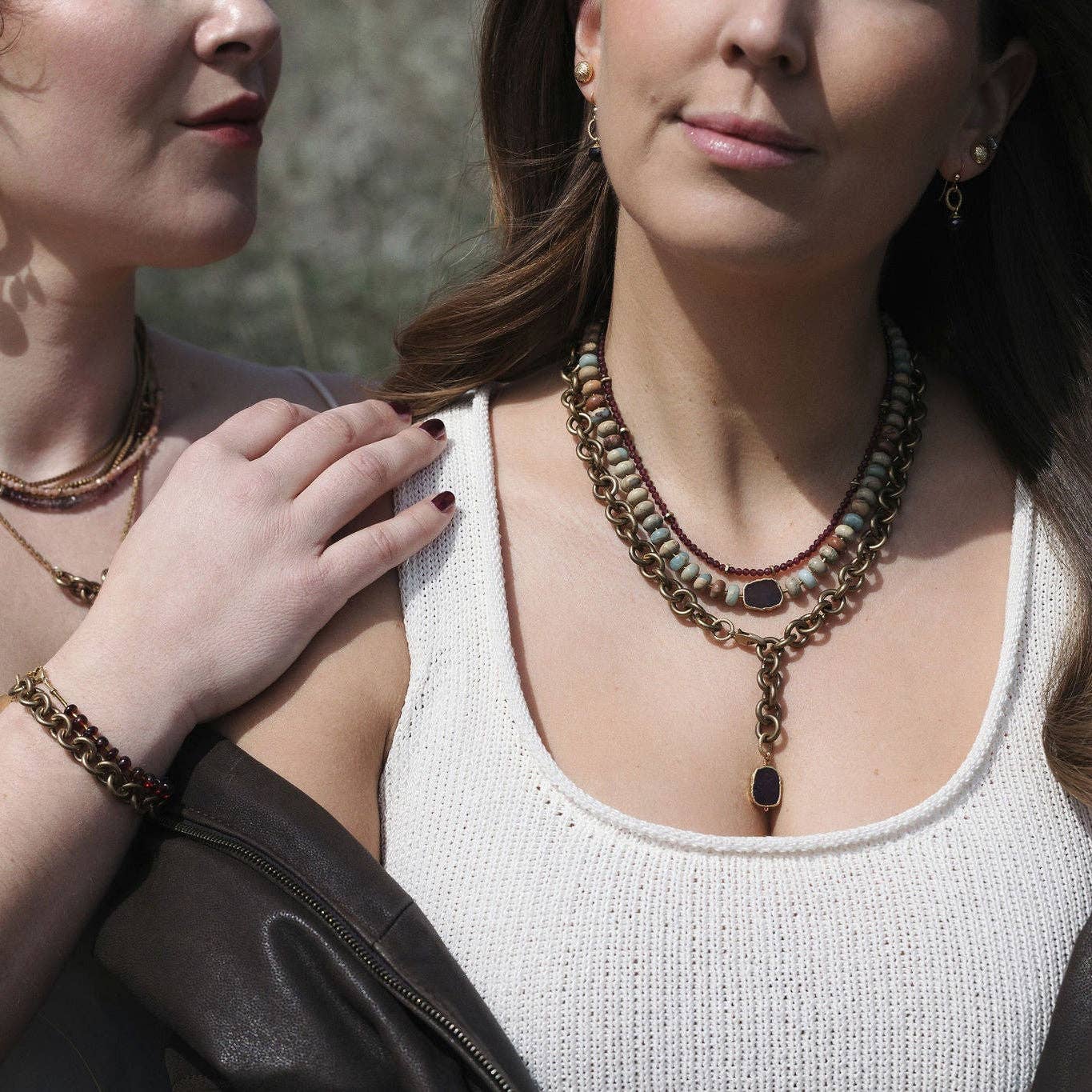 SS26 Knox Necklace: Garnet