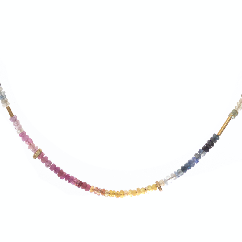 HG-Multi-Sapphire Ombre Necklace