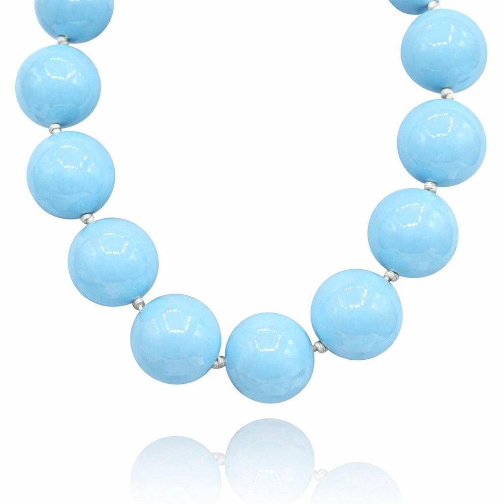 Lucy Light Blue Gumball Necklace
