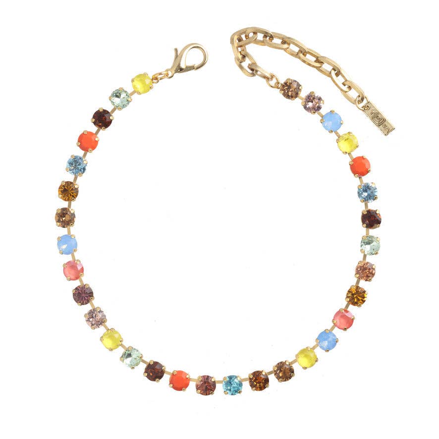 TOVA-Oakland Antique Gold Multi Necklace