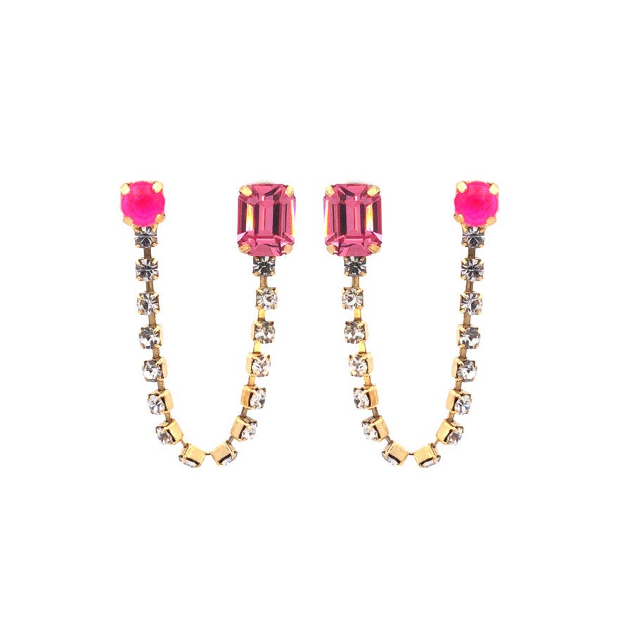 TOVA-Dalia Earrings: Rose