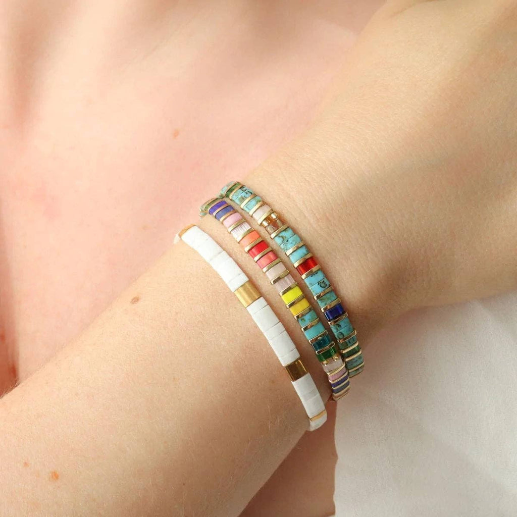 KOSS-Neige - Bracelet de perles: L/XL (17-20 cm)