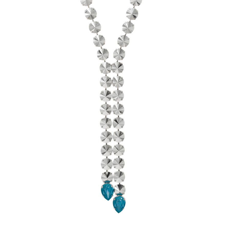 TOVA-Split Necklace in Silver