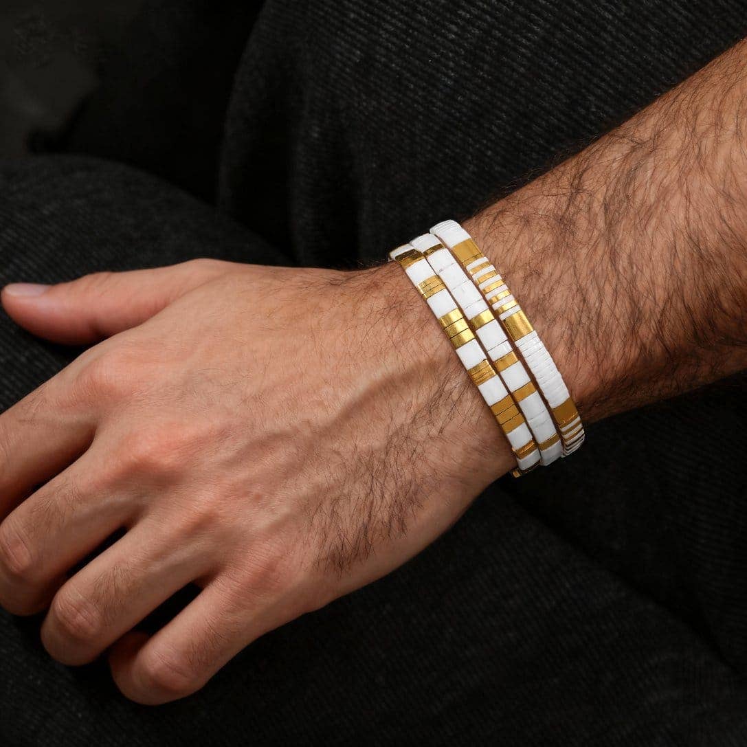 KOSS-Parure Gotha - Bracelets de Perles (Pour Lui): M (17-20 cm)