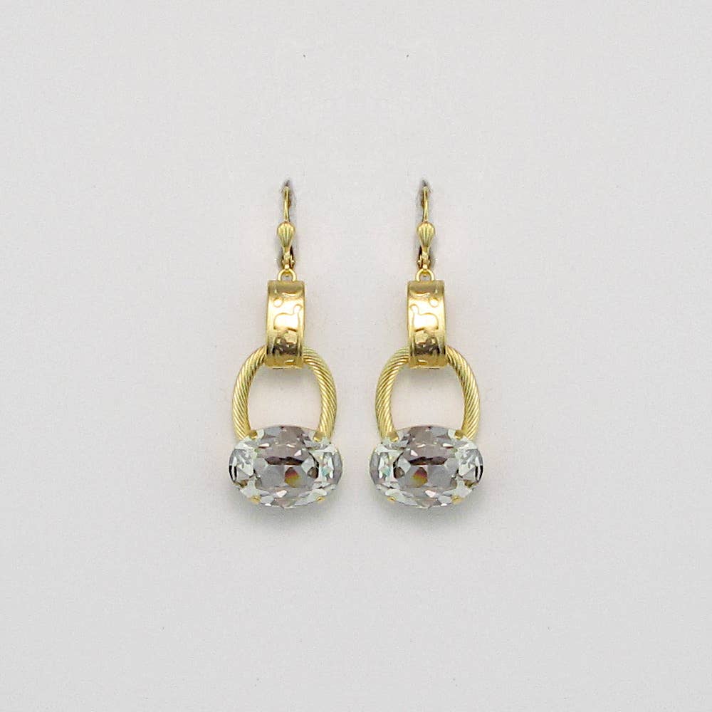 Fiona Chunky Chain & Crystal Earring