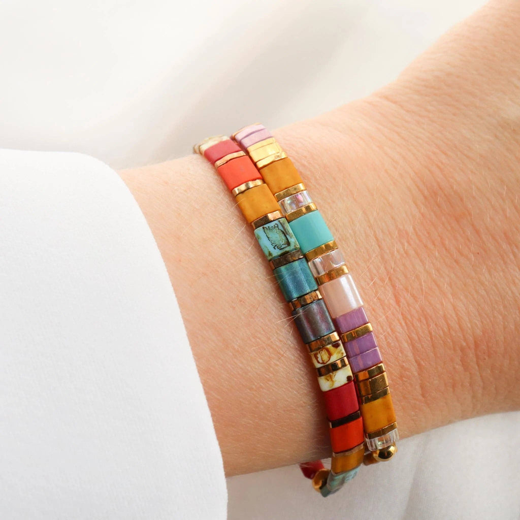 Romy - Bracelet de perles: L (17-20cm)