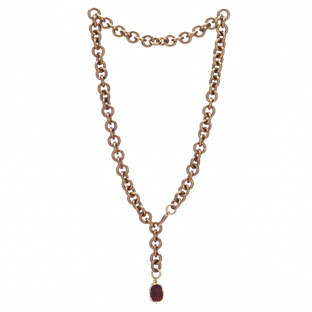 SS26 Knox Necklace: Garnet