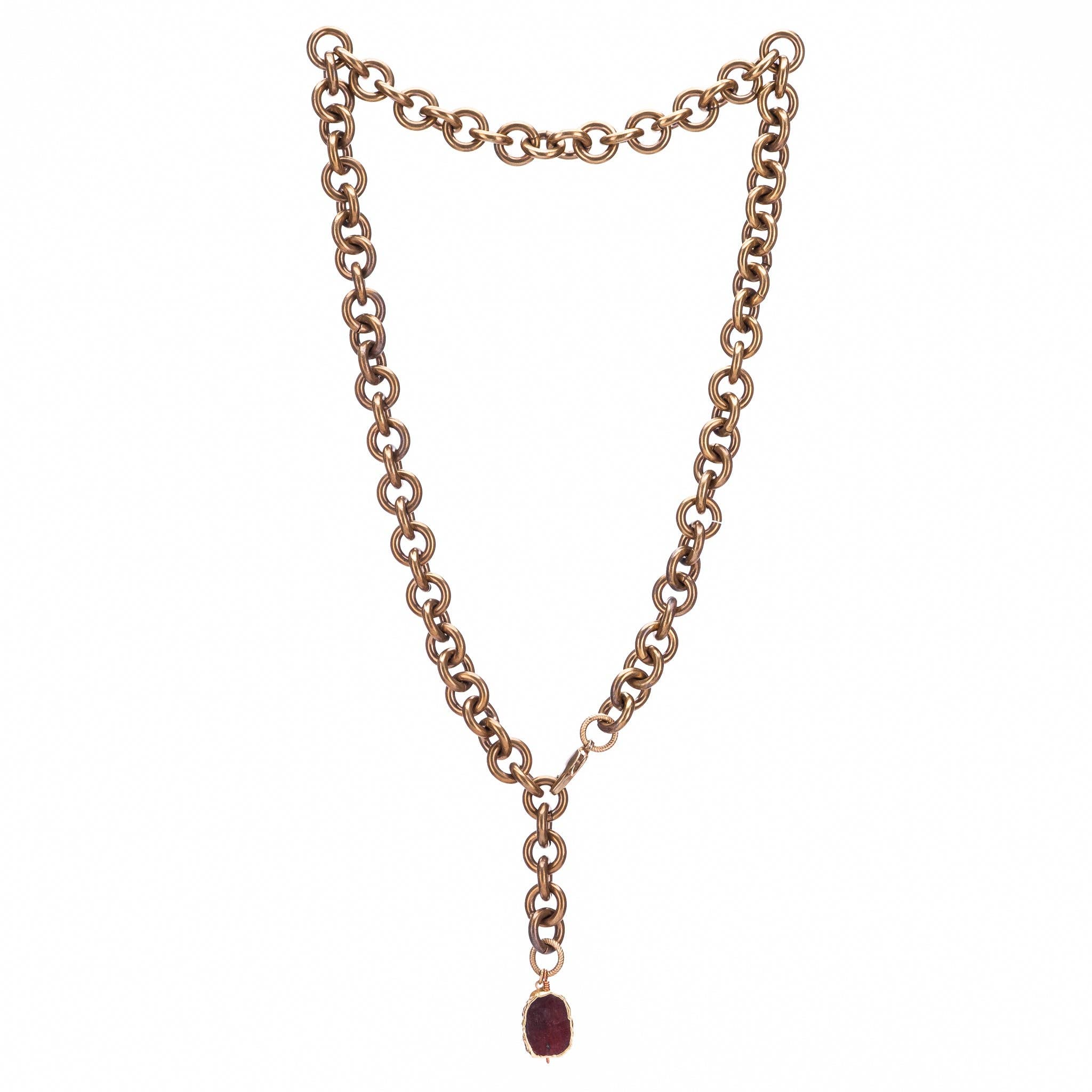 SS26 Knox Necklace: Garnet