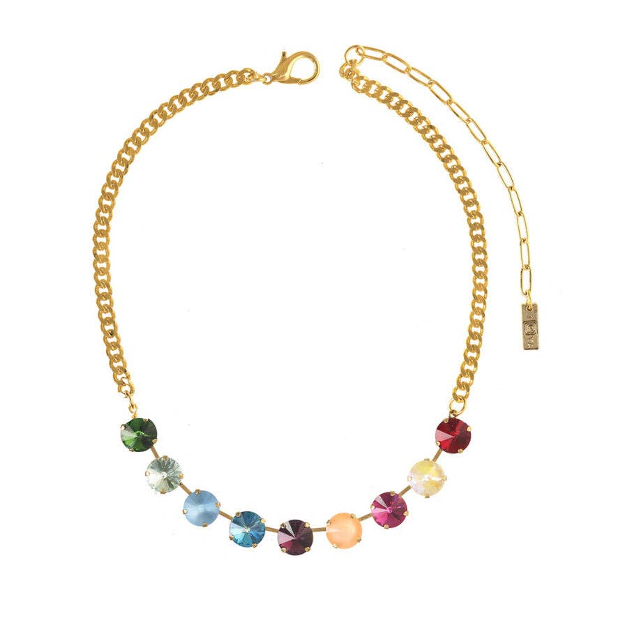 TOVA-Mini Sofia Necklace in Rainbow